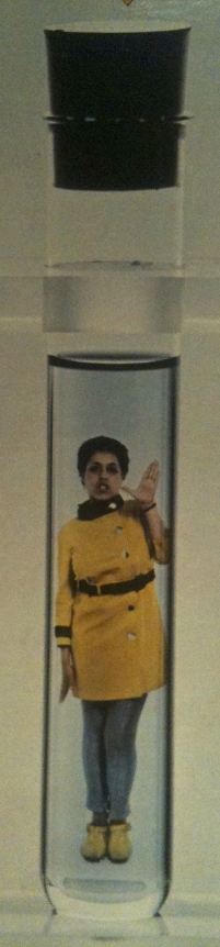 Poly Styrene in der Eprovette, von vorn